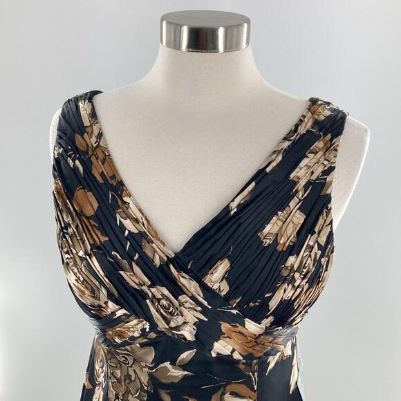 Coldwater Creek Womens Black Moody Floral Sleeveless Formal Party Dress 10 New - Picture 3 of 9